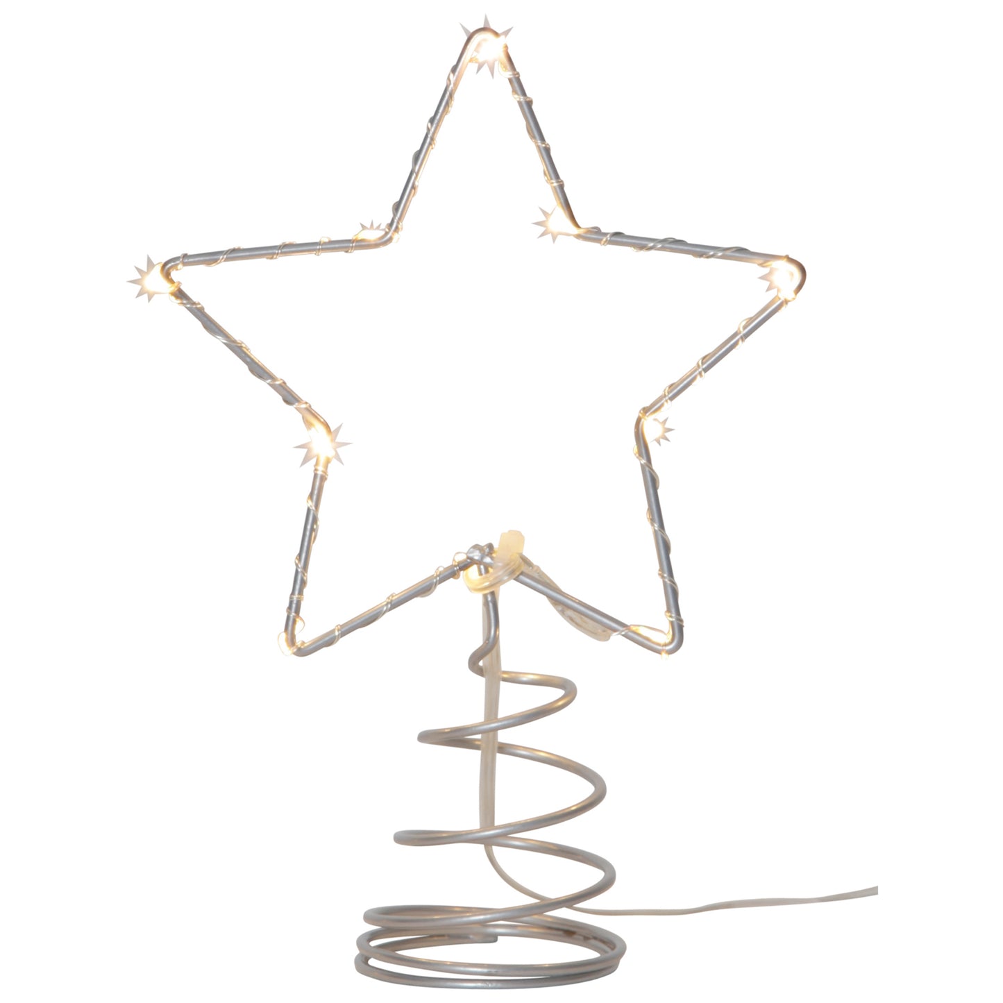 Topsy metall toppstjerne m/batteri