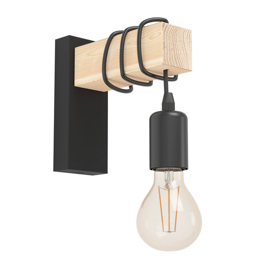 Townshend vegglampe sort/eik
