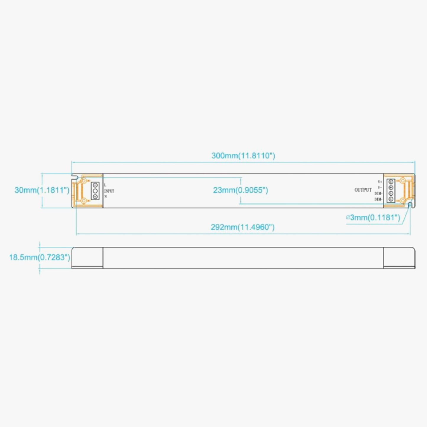 MicroLine SC Power LED trafo 60W 24V dimbar