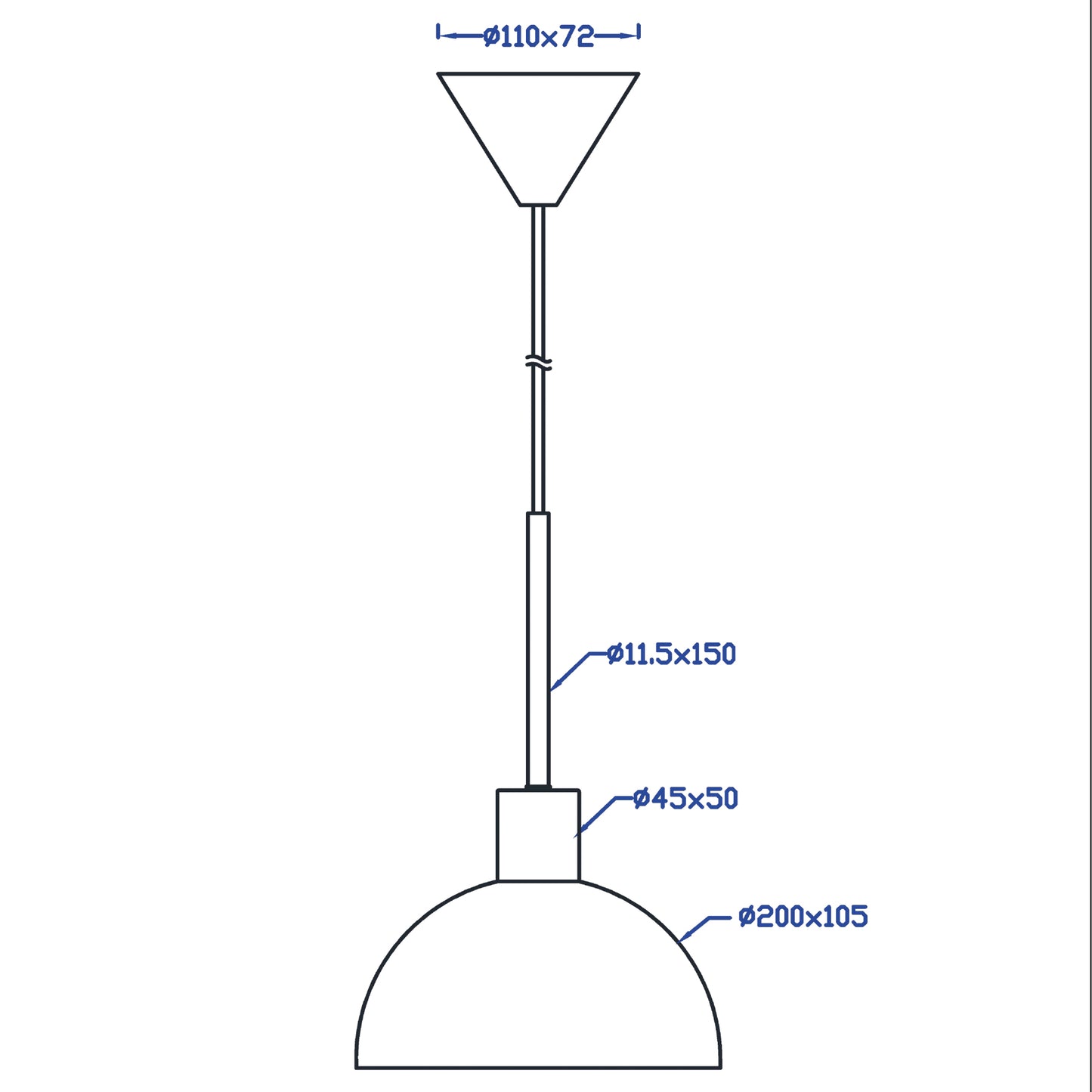 Vienda takpendel messing/opal