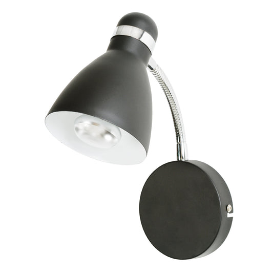 Viktor vegglampe sort/krom