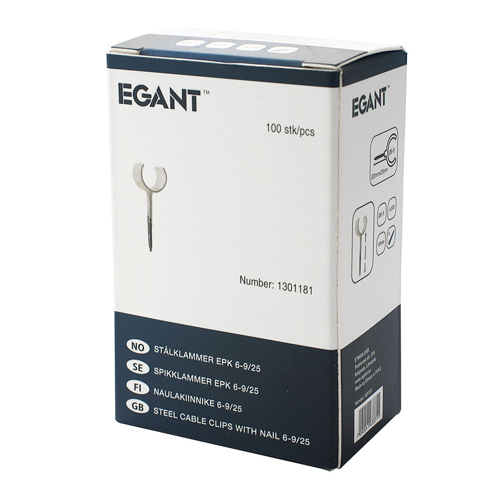 EGANT stålklammer 6-9mm 100pk