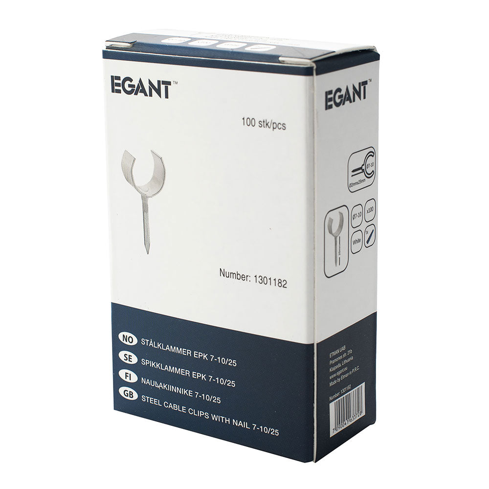EGANT stålklammer 7-10mm 100pk