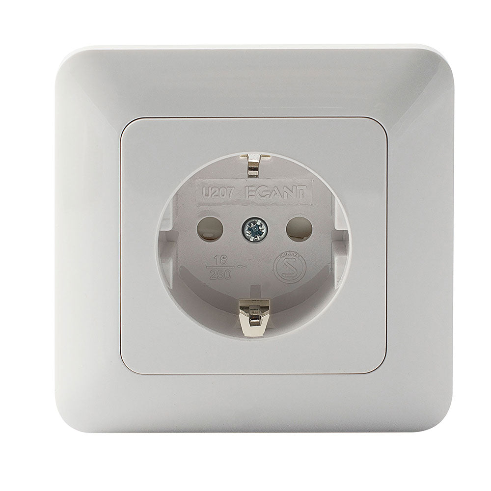 EGANT stikkontakt enkel innfelt m/jord