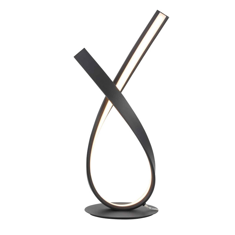 Vridning LED bordlampe sort