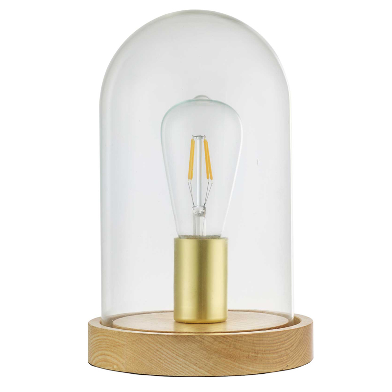 Retro living bordlampe klar/natur