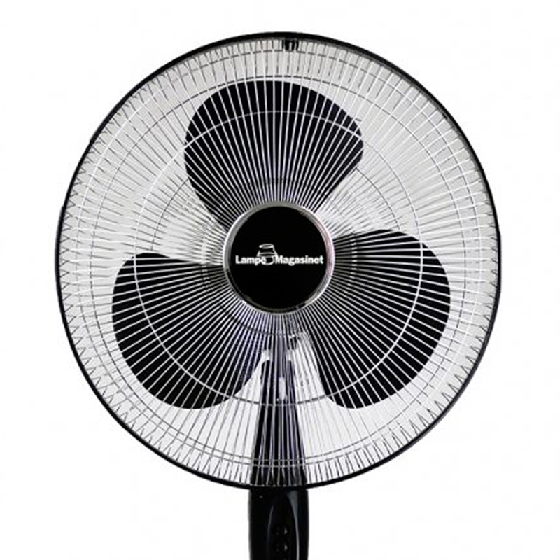 Wind gulvvifte sort/krom