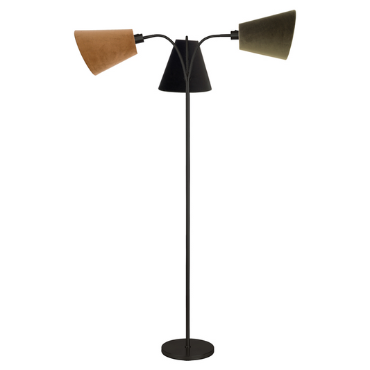 Sandvik 3-lys gulvlampe u/skjerm sort