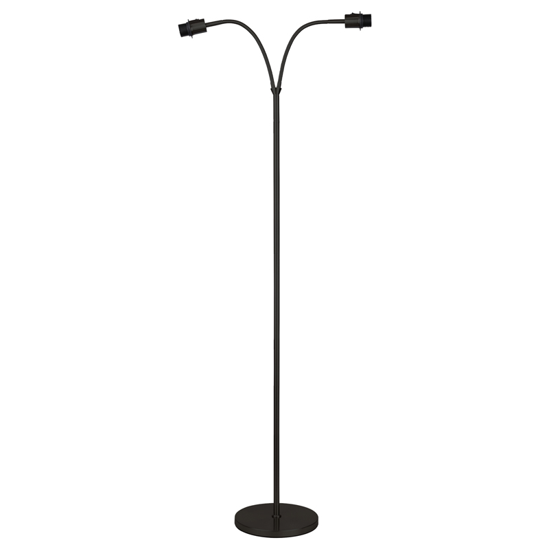 Sandvik 2-lys gulvlampe u/skjerm sort