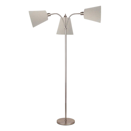 Sandvik 3-lys gulvlampe u/skjerm satin