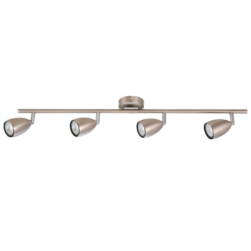 Vela 4-lys takspot skinne satin