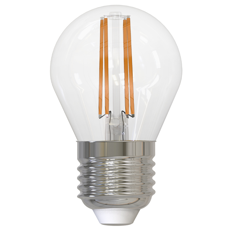 LM LED E27 krone klar 4.5W dimbar