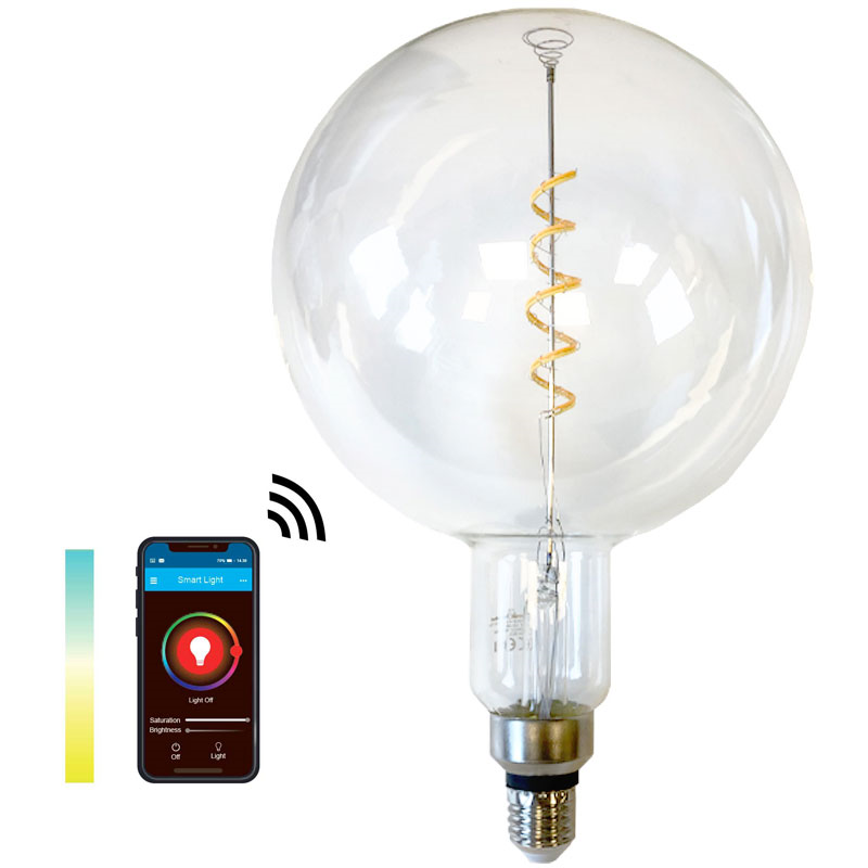 SMART LIGHT WIFI CCT globe klar Ø200mm