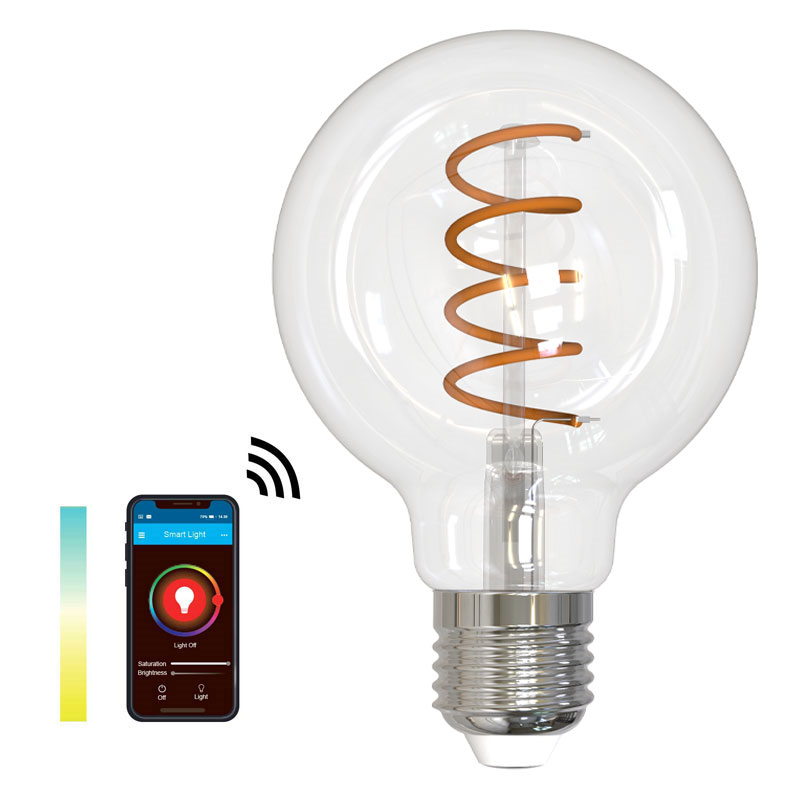 SMART LIGHT WIFI CCT globe klar Ø80mm
