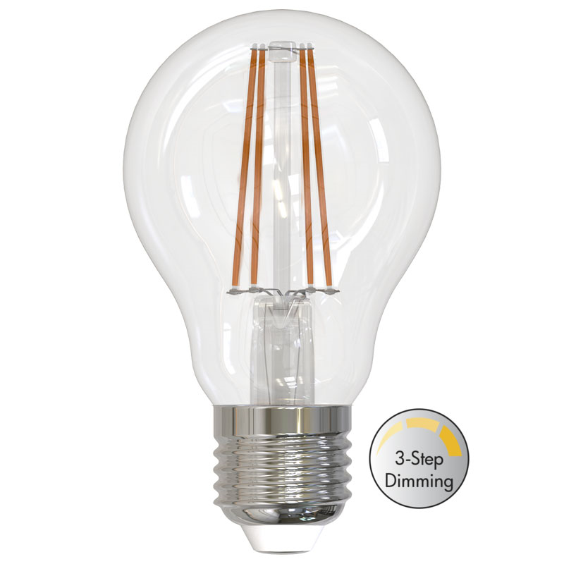 LM LED E27 normal klar 7W 3-step dim