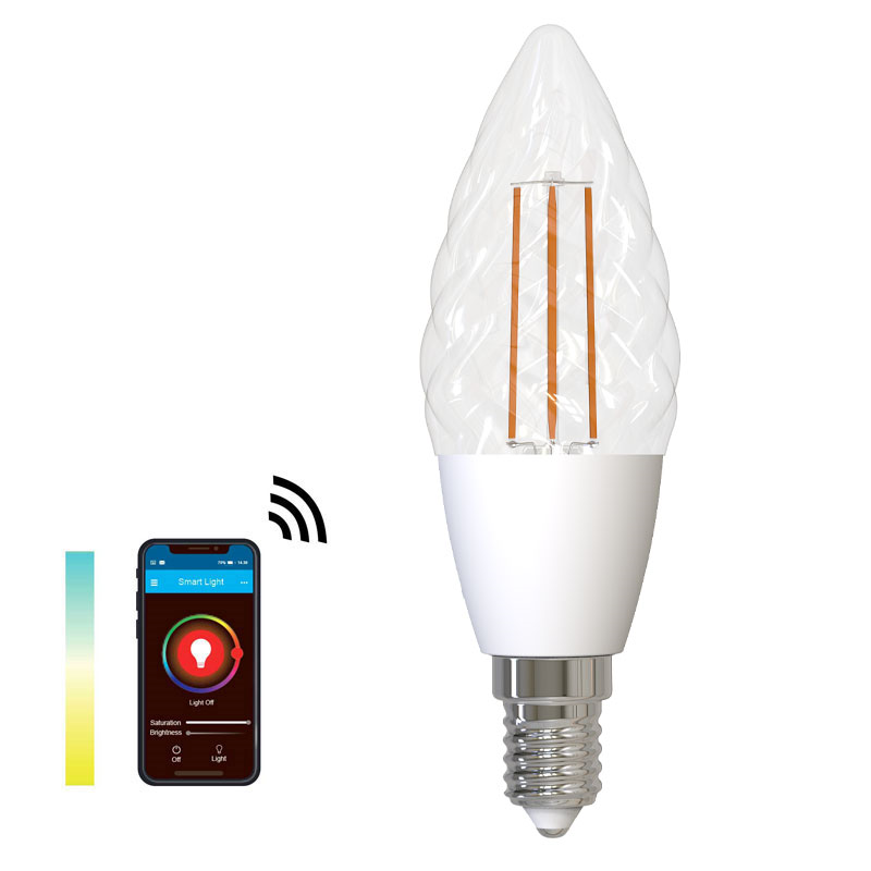 SMART LIGHT WIFI CCT E14 mignon krystall klar