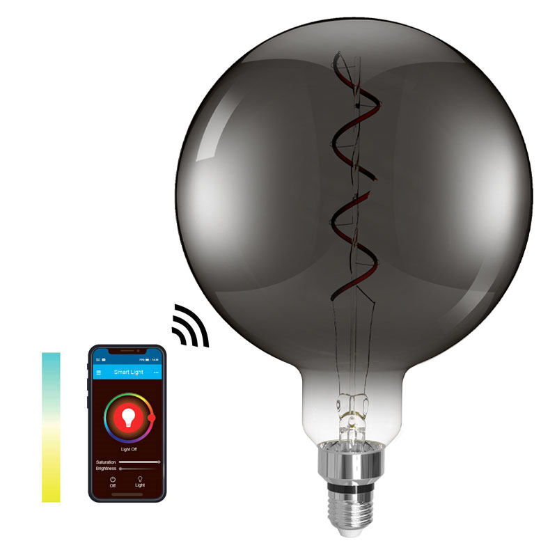 SMART LIGHT WIFI CCT globe sotet Ø200mm