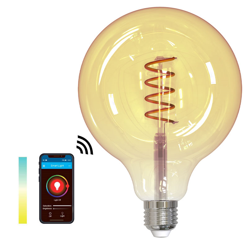 SMART LIGHT WIFI CCT globe amber Ø125mm