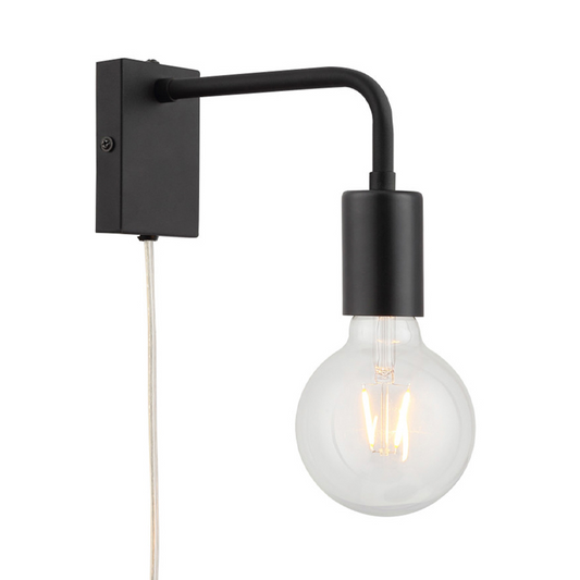 Liza vegglampe sort