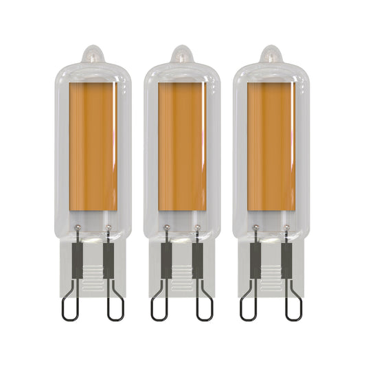 3pk LED G9 klar 3.5W dimbar