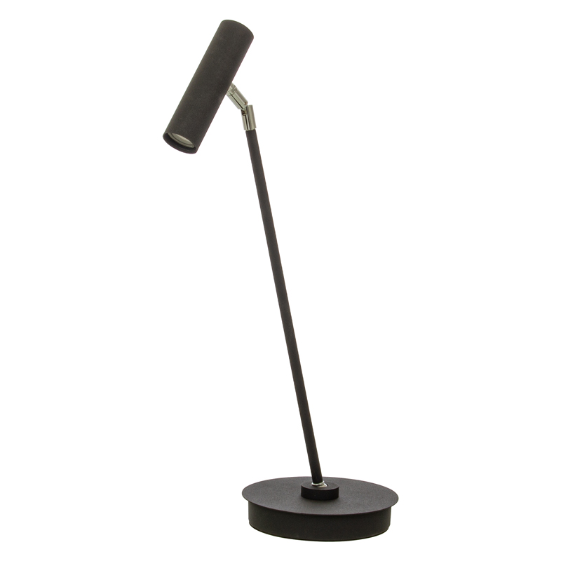 Artic bordlampe leselys i svart metall med integrert 6W LED 3000K 540lm - Aneta belysning