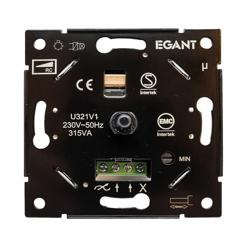 EGANT LED-dimmer 10-100W innfelt m/RS 16 plate