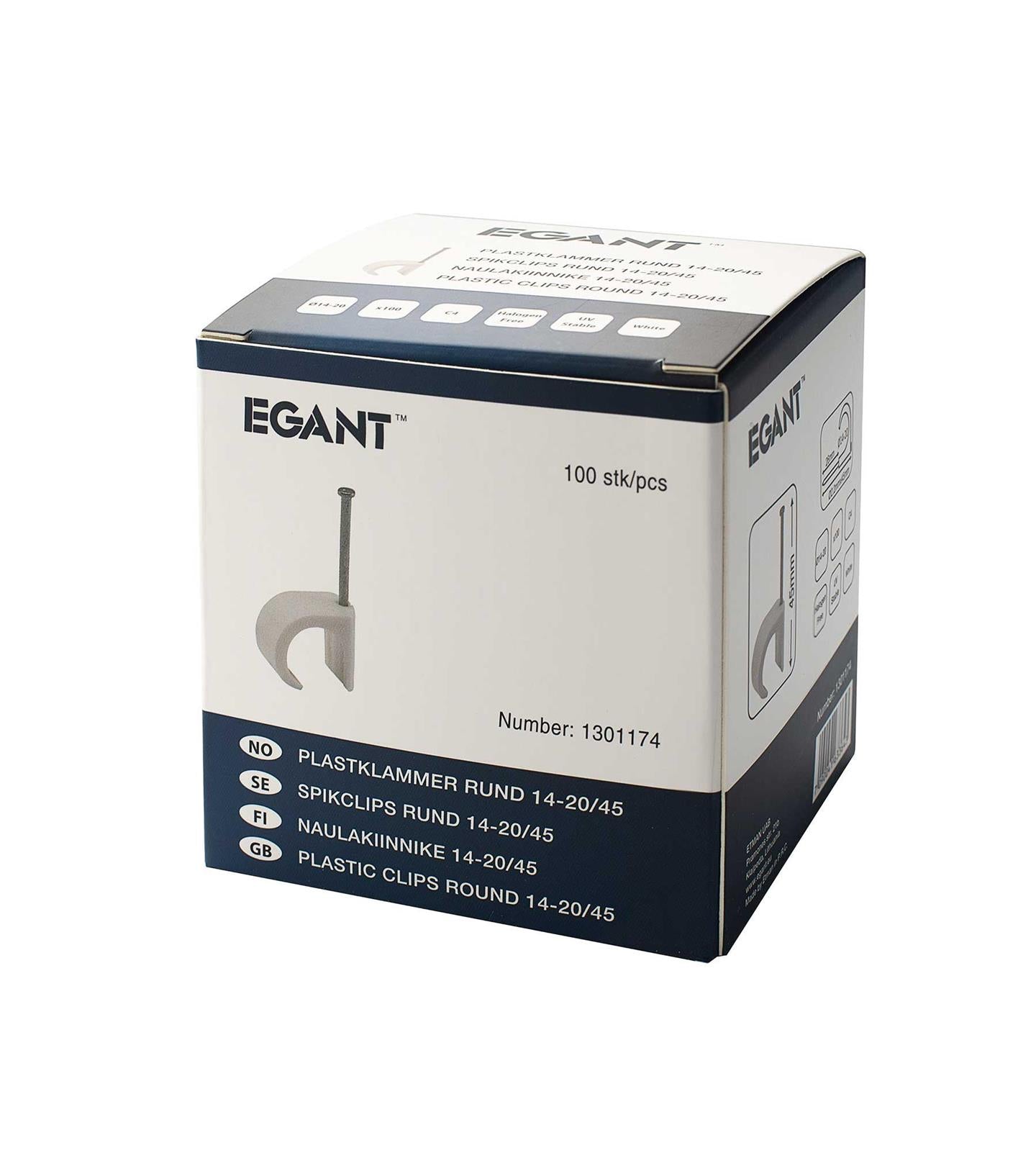 EGANT kabelklips 14-20mm 100pk