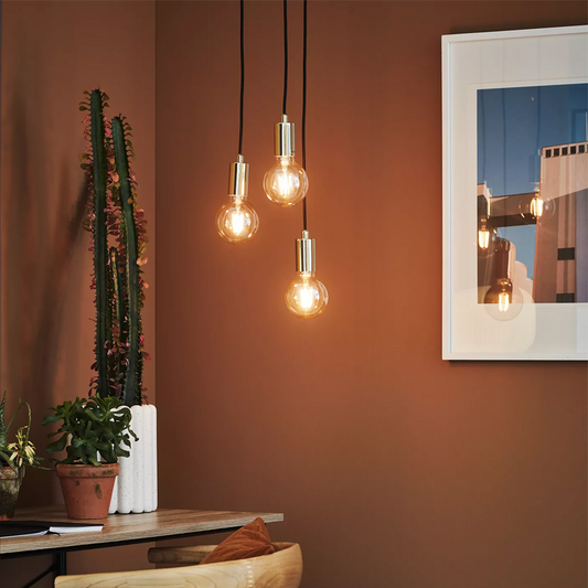 Sky 3-lys pendel rund messing