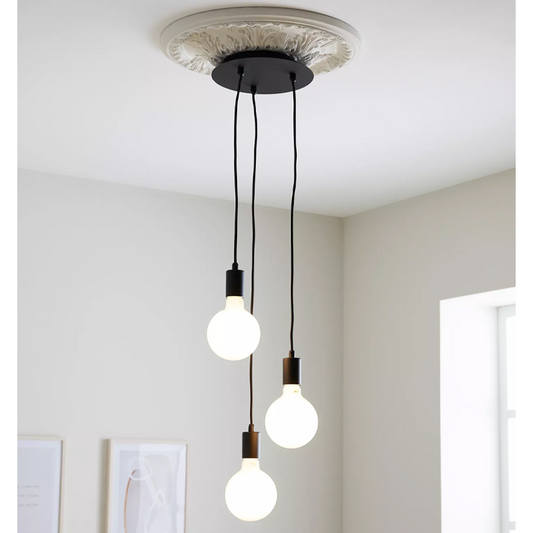 Sky 3-lys pendel rund sort