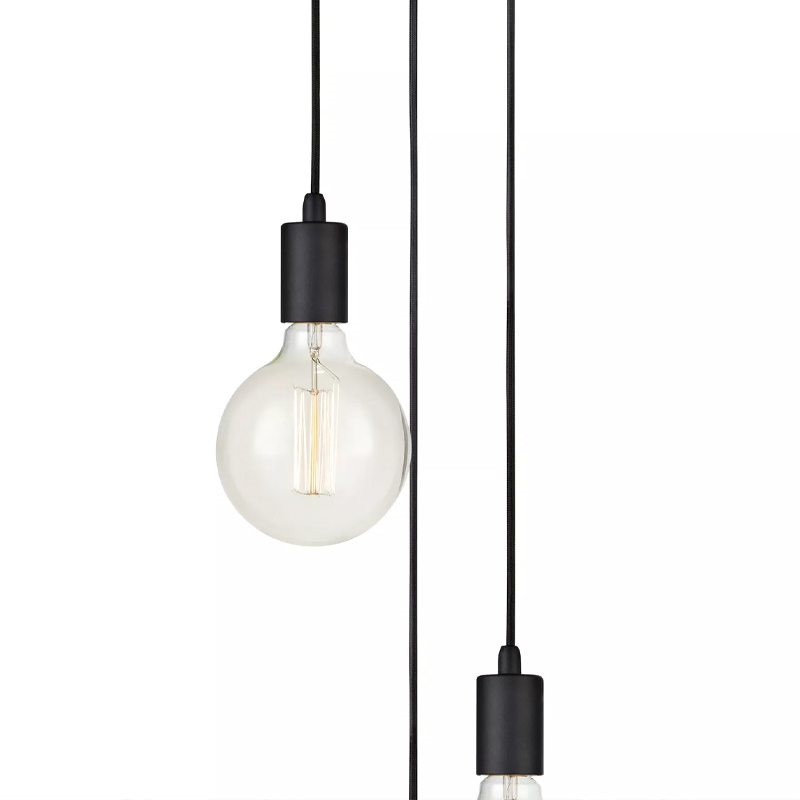 Sky 3-lys pendel rund sort