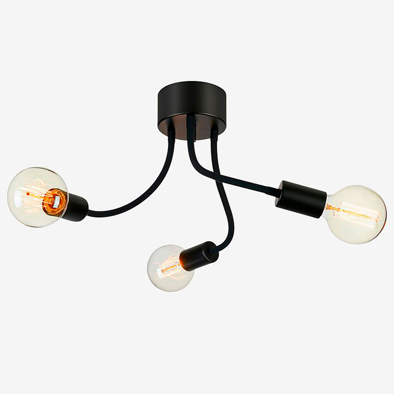 Medusa 3-lys taklampe sort