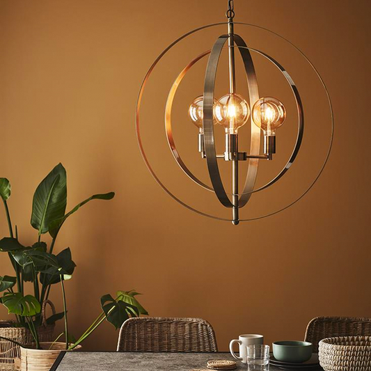 Orbit 3-lys takpendel messing