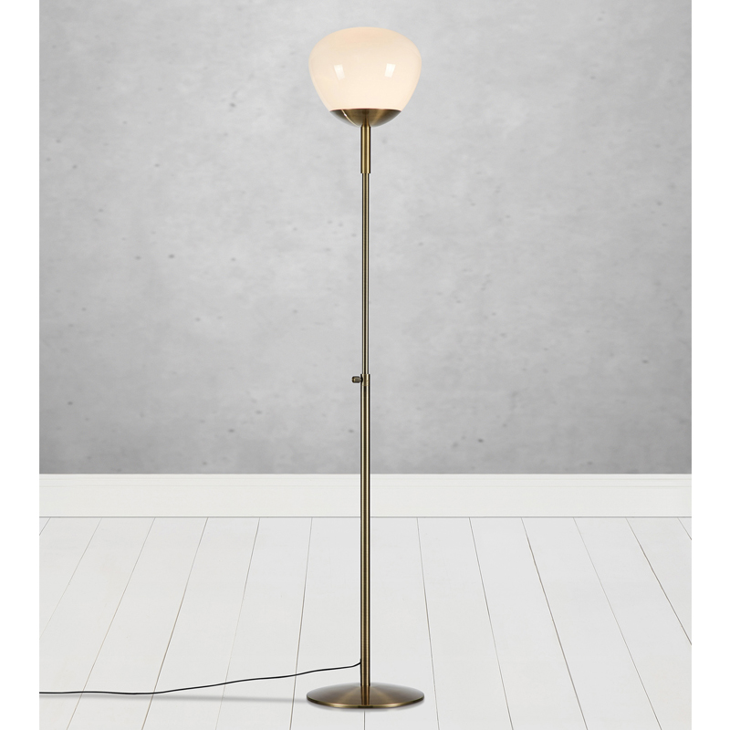 Rise gulvlampe antikk/hvit