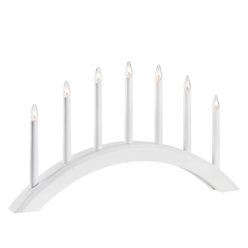 Avento 7-lys adventsstake hvit