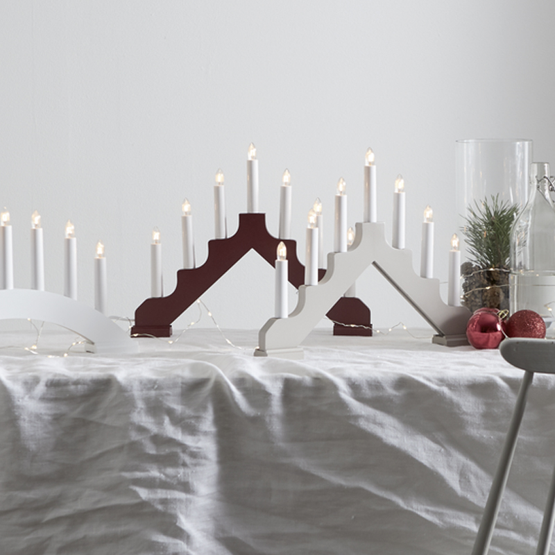 Ada 7-lys adventsstake rød