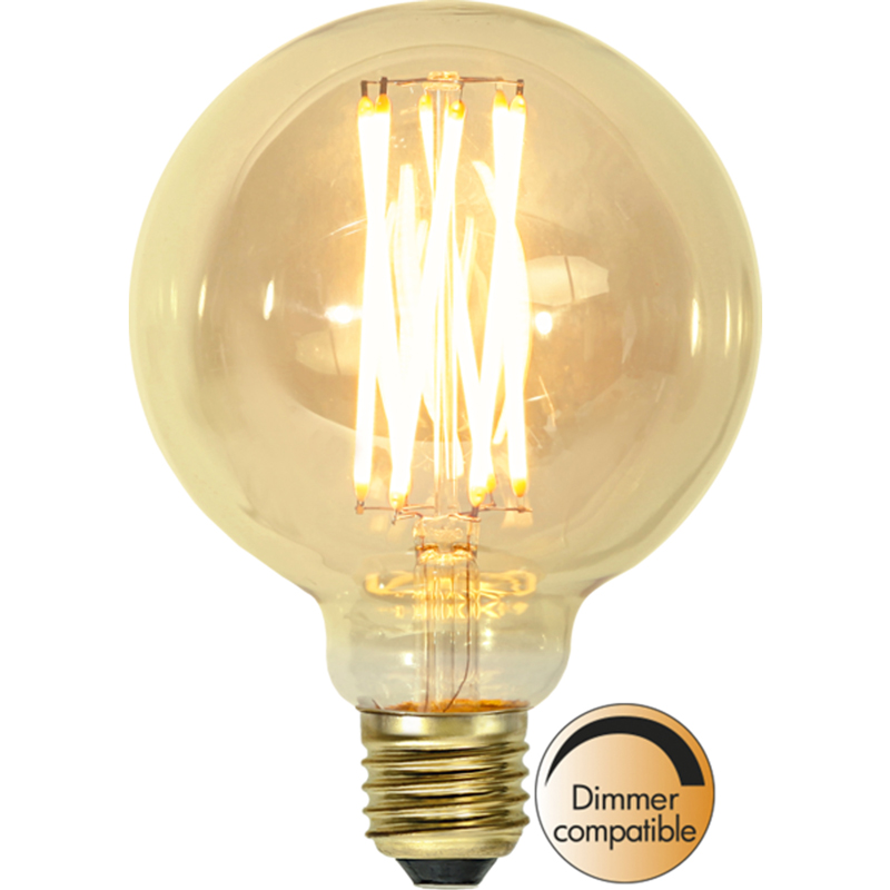 Star LED globe vintage gull Ø95mm 3.7W dimbar