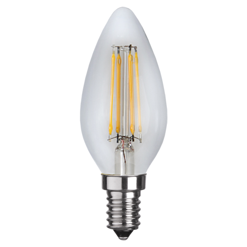 Star LED E14 mignon filament klar 4.2W dimbar