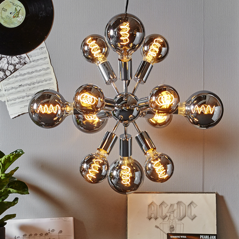 Star LED globe sotet spiral Ø95mm 4W dimbar