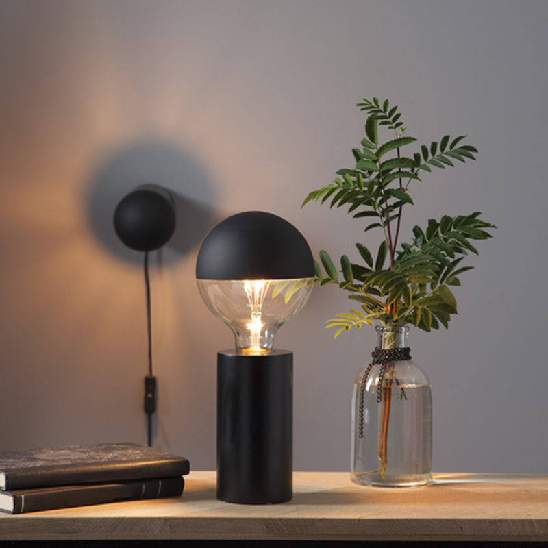 Star LED globe sort topp Ø95mm 2.8W dimbar