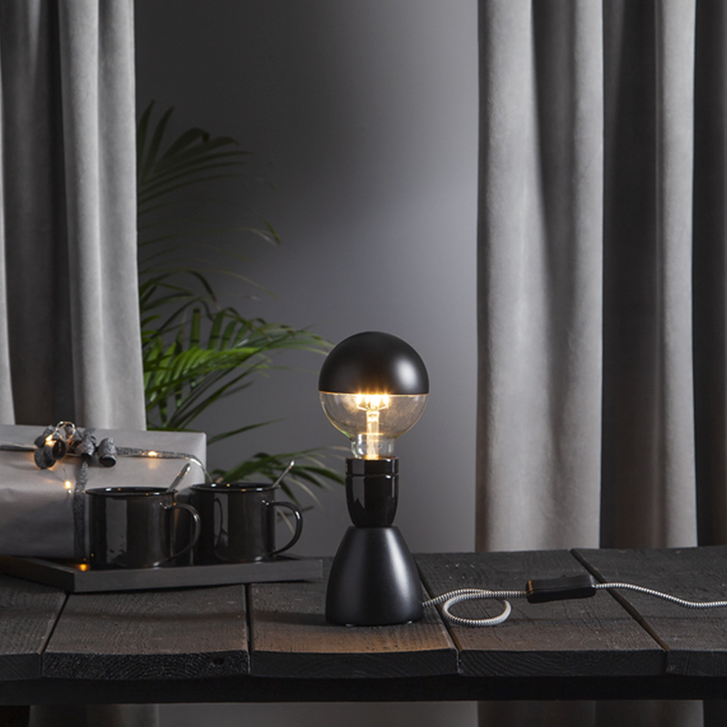 Star LED globe sort topp Ø95mm 2.8W dimbar