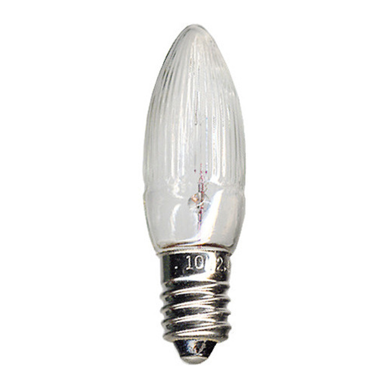 3pk E10 reservepærer riller 2.4W 10V