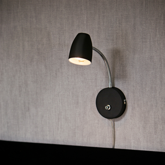 Sandnes vegglampe sort m/dim
