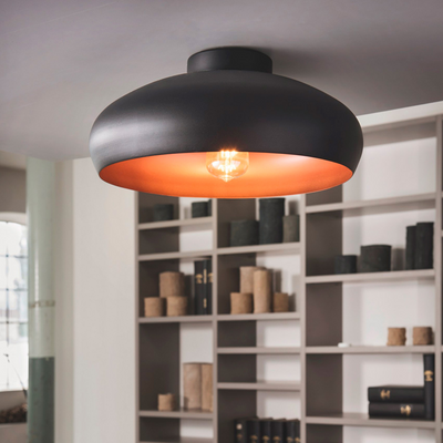 Mogano takplafond 40cm sort/oransje