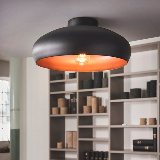 Mogano takplafond sort/oransje