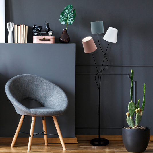 Maronda 3-lys gulvlampe sort/multi