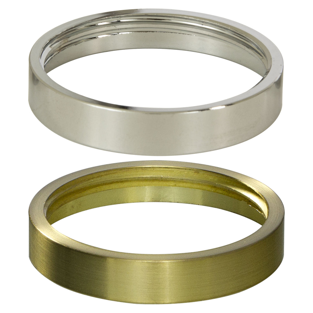 metallringer til Alfa takpendel fra Aneta belysning i krom og messing