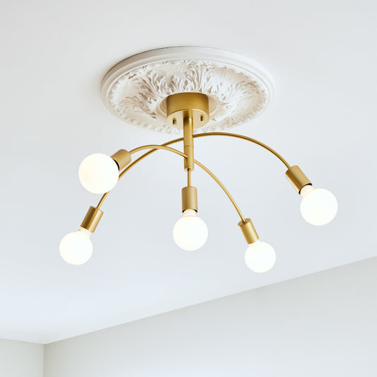 Cygnus 5-lys taklampe gull