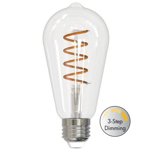 LM LED E27 edison klar 7W 3-step dim