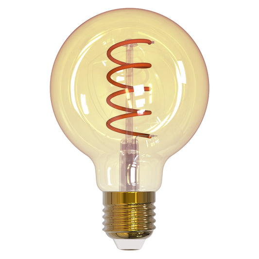 LM LED globe amber Ø80mm 7W dimbar