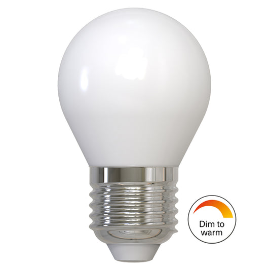 LM LED E27 krone opal 4.9W 3-step dim to warm
